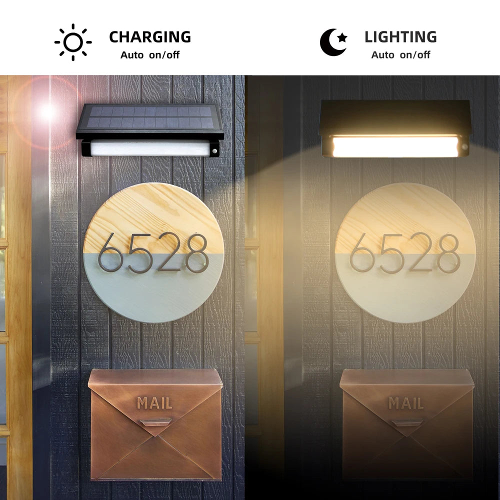 2026 Popular Solar Wall Lights Aluminum Design  Outdoor Hang Lighting Solar Garden  Led Lights With PIR Sensor