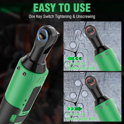 Battery Powered 12V Ratchet Wrench Electric Impact Wrench DIY Grade 45Nm Torque for Car Local US Warehouse