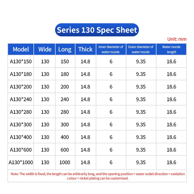 130mm Aluminum Alloy Water Cooling Block for Computer Case CPU GPU Custom Liquid Cooling System