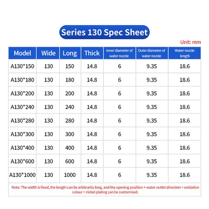 130mm Aluminum Alloy Water Cooling Block for Computer Case CPU GPU Custom Liquid Cooling System