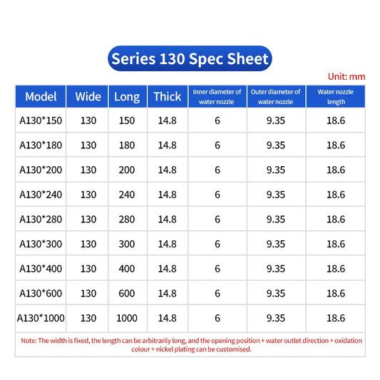 130mm Aluminum Alloy Water Cooling Block for Computer Case CPU GPU Custom Liquid Cooling System by PDG ibma