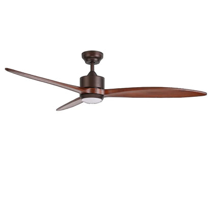 US Local Spot High Quality Solid Wood 3-Leaved Ceiling Fan with DC Motor Electric Remote Control for Household Hotel Use US Plug