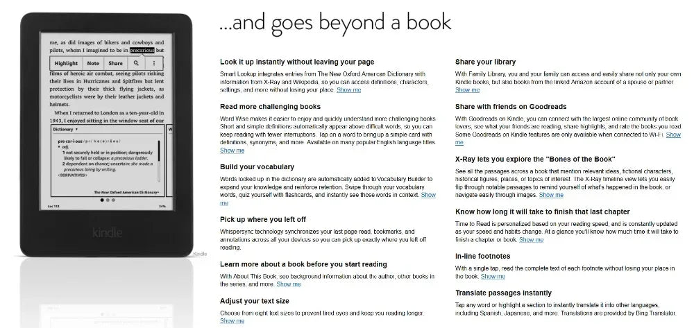 Original Kindle 6th 8th Used  Ebook E Book Eink E-ink Reader Touch Wifi Ereader No Light Better Than Kobo E-readered