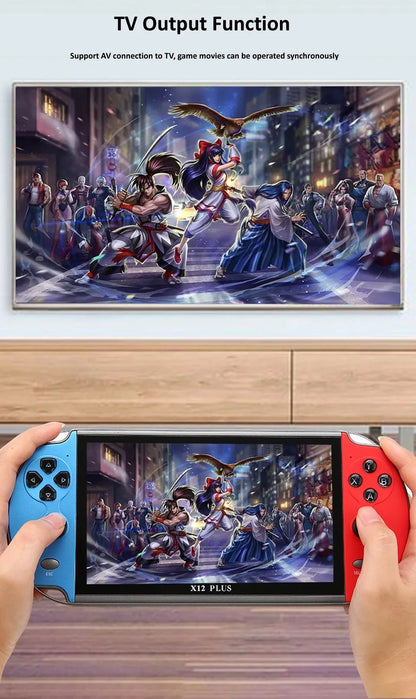 X12 Plus 7 Inch Handheld Video Game Console Retro Games 2500mAh Portable Gaming Player Consola De Videojuegos Wiisun