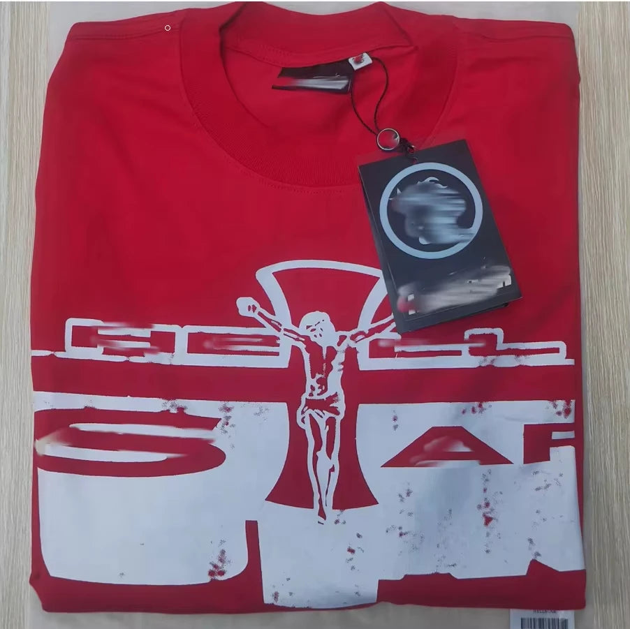 Factory Direct Sale Trend Hell and Star NFC Series Printed Cotton Men's and Women's Loose Short Sleeve Casual Summer T