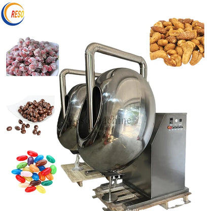 Chocolate Glazing Machine Almond Nut Film Coater Peanut Sugar Coating Machine