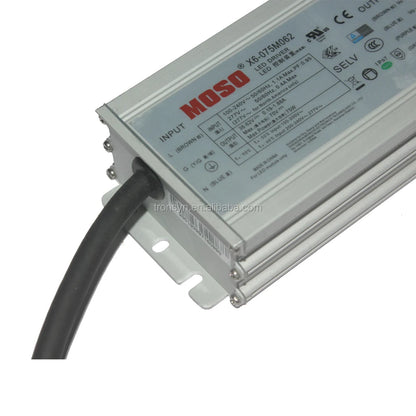 X6-075M062 75W 62V 1.88A Moso Switching Power Supply with IP67 Single Output 88% Efficiency and Constant Power Design
