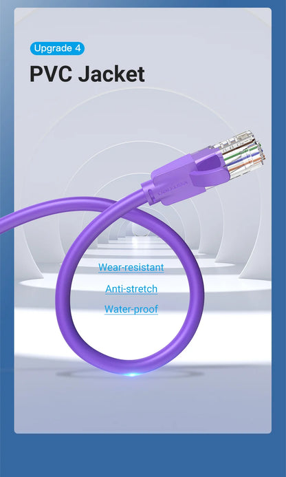 Vention Colour Ethernet Cable Cat 6 Network Cable 4 Twisted Pair Patch Cord RJ45 Internet UTP Cat6 Lan Cable for Laptop Router