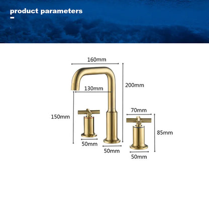 Classic Design Single Hole Bathroom Faucet Ceramic Valve Core Hot/Cold Water Basin Taps Stainless Steel for Bedroom Bathroom Use