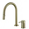 Bathroom Brushed Gold Basin Faucet Brass Pull Down Wash Sink Basin Mixer Tap Faucet
