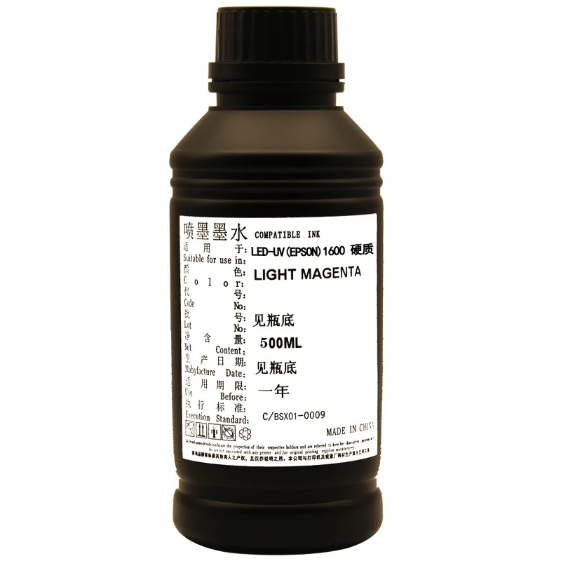 Wholesale UV Ink for Eps I1600 U1 Printhead Uv Flatbed Printer Ink 500ml Bottles LED Uv Ink for Wall Printer Cmykw Eps I1600 Ink