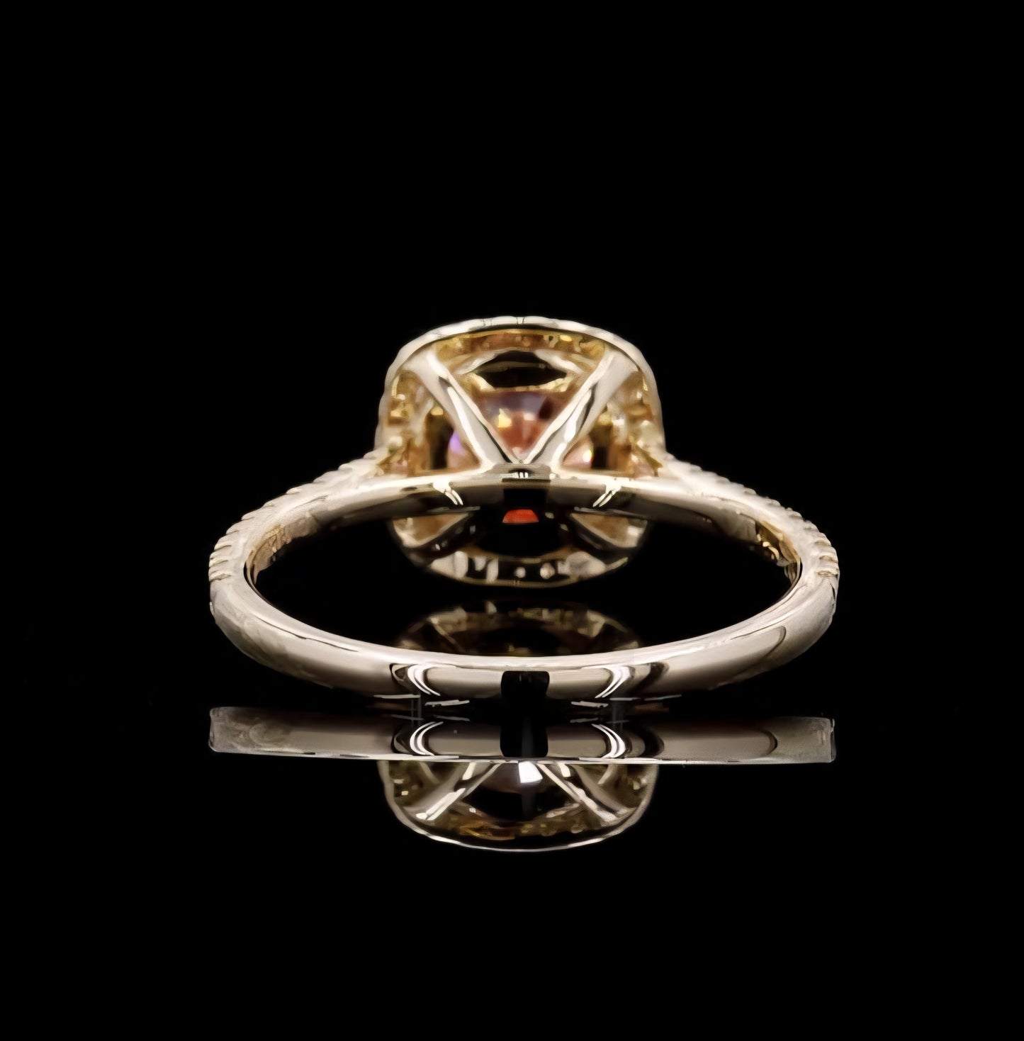 Vintage Designer 8CT Pink VS1 Lab Grown Diamond IGI Certified Ring 14K Yellow Gold Setting Rhodium Plated Engagement Wedding