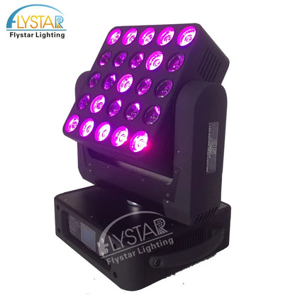 Party Crazy Hour Magic Panel 25Pcs 5x5 Pixel RGBW 4in1 LED Matrix Blinder Beam Light