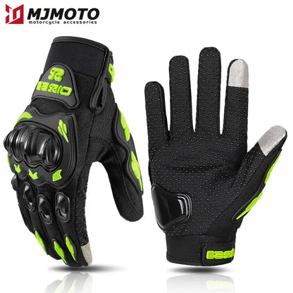 Motorcycle Gloves Summer Waterproof Touch Screen Full Finger Gloves Protective Anti-fall Guantes Moto Non-slip Riding Gloves