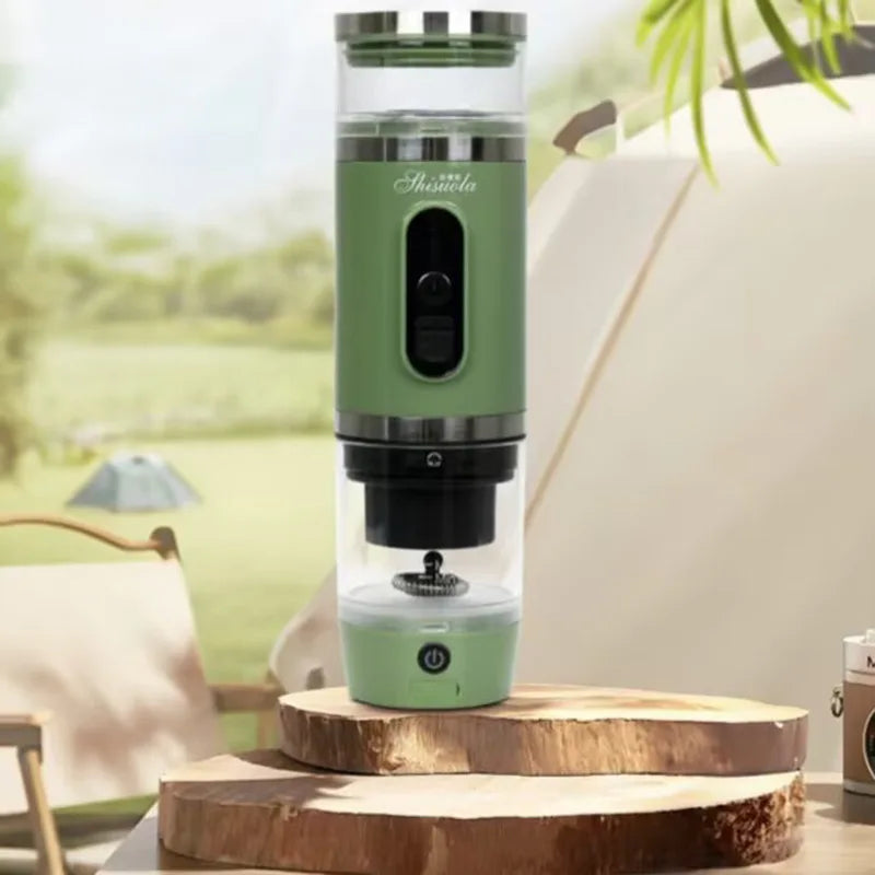 19 Bar Automatic Stainless Steel 3-in-1 Multi-Capsule Coffee Maker Household 19 Bar USB Battery Electric Machine French Langua