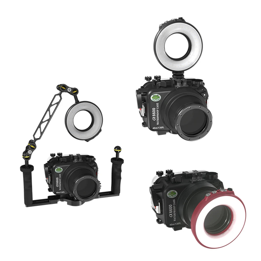 Seafrogs Universal 67mm Thread Ring Flash Light For Camera Phone Housing Waterproof Underwater Light Camera Ring Light