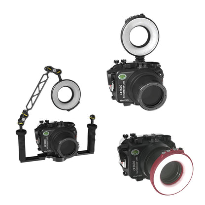 Seafrogs Universal 67mm Thread Ring Flash Light For Camera Phone Housing Waterproof Underwater Light Camera Ring Light