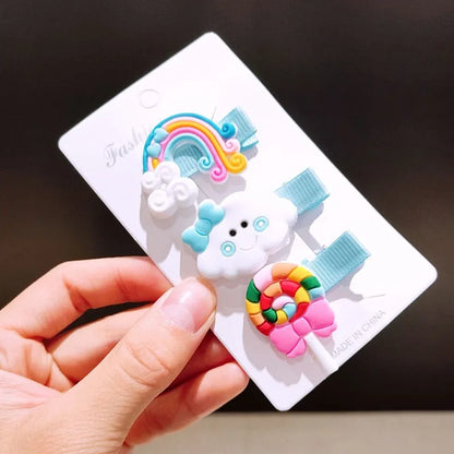 Cute Baby Cartoon Hairpin Handmade Children Hair Accessories Korean Princess Headdress Girls Side Hair Clips for Kids