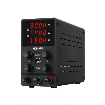 NICE-POWER SPS305 12V 24V Adjustable DC Power Supply 30V 5A Workbench Maintenance Desktop Switching Power Supply
