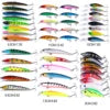 45pcs 30 Pieces Artificial Fishing Bait Sequins Hard Plastic Crankbait Pencil Popper Minnow Fishing Lure Combo