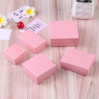 24pcs Square Jewelry Packaging Box 9*7cm Purple paper Necklace Ring Earrings Bracelet Gift Box for Valentine's Day High Quality