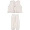 Girls' Summer Thin Suit 2024 Young Children Fashion Style Vest Wide Leg Pants Style Two-piece Set of Fashion