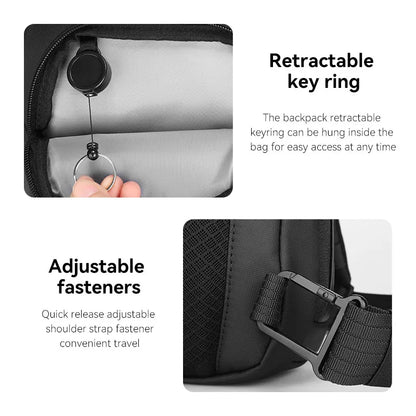 Mark Ryden Hot Multifunctional Chest Bag Men's Crossbody Bag Large Capacity Running Cycling Small Backpacks L_MR7808-B