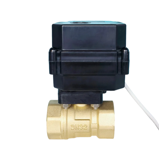 Manufacturer Supply Compact 12V 24V Motorized Actuator Electric Brass PVC Plastic Ball Valve DN50 2 Inch for Water Flow Control by PDG ibma