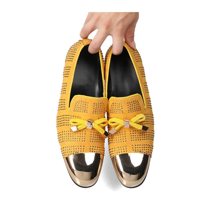 Autumn Metal Soup diamond COW LEATHER Luxurious Commercial affairs Customized Personality Party Socialize Shoes