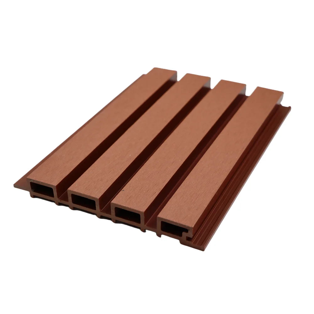 Great Outdoor Waterproof Fluted WPC Wall Panel External Plastic Composite Garden Cladding for Hotels and Villas