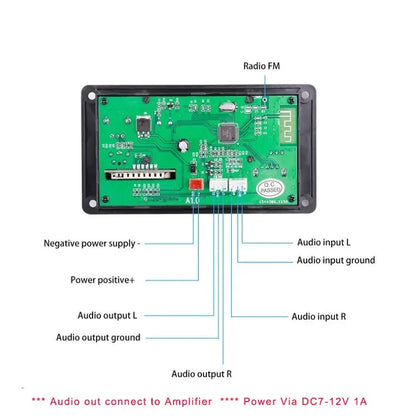 High Quality Digital Audio Player Module MP3 Decoder Board USB SD BT Music Player Board Record FM Link in