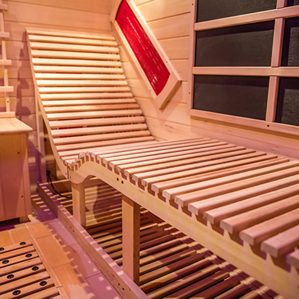 Helius US Warehouse Stock for Sale  Infrared Dry Sauna Room Featuring Hemlock  Wood for Relaxation and Wellness
