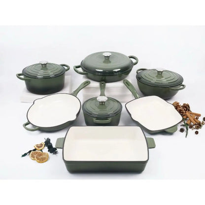 Custom 30CM Minimalist Kitchen Casserole Modern Enameled Cast Iron Pots Pans Induction Dutch Oven Made of Metal
