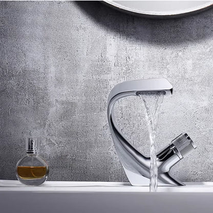 Touchless Ceramic Valve Core Modern Deck Mount Single Hole Brass Blackened Basin Taps Bathroom Faucet 3-Year Warranty Single