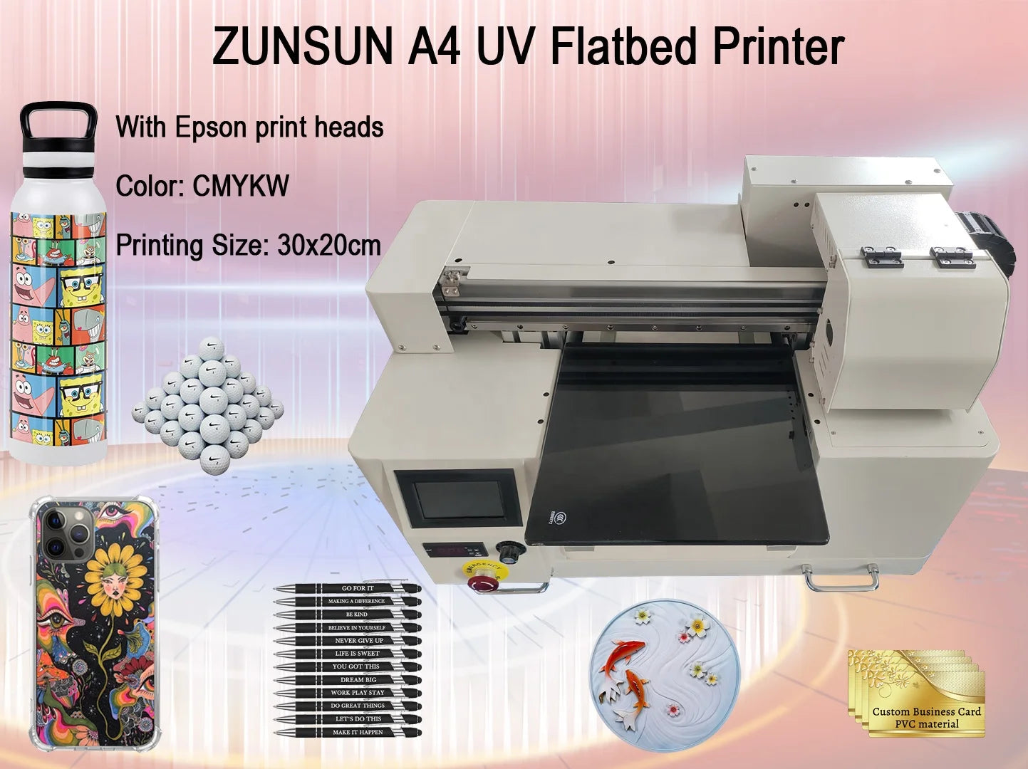 Digital Cheap Small A4 Size Direct Inkjet Uv Dtf 3d Flatbed Printer Machine for Mobile Cover Metal Acrylic Tp