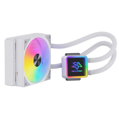 SNOWMAN 120mm RGB ARGB CPU Liquid Cooler AIO Water Cooling Kit High-Efficiency Radiator Ultra-Quiet Fans Heatsink for Laptop 12V