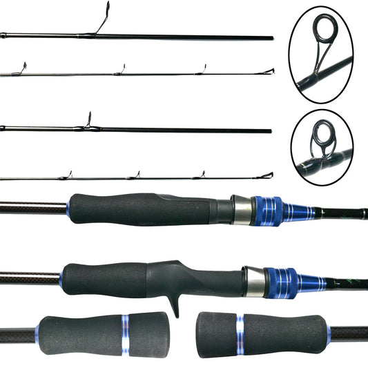 YJTY57 6'6'' Two-Section Seawater Fishing Rod Spinning Casting Rod for Lake and Stream Fishing by PDG ibma