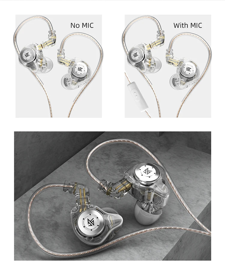 KZ EDX PRO In Ear Earphones Dynamic Earphones HIFI Music Sport Earbuds Sport Noise Cancelling Headset KZ EDX PRO DQ6 ZS10PRO MT1