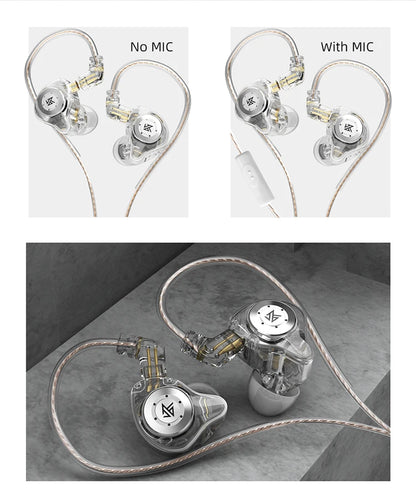 KZ EDX PRO In Ear Earphones Dynamic Earphones HIFI Music Sport Earbuds Sport Noise Cancelling Headset KZ EDX PRO DQ6 ZS10PRO MT1