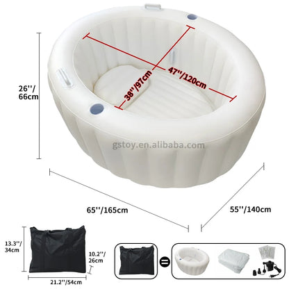 White Inflation Baby Water Birth Tub EN71 PVC Inflatable Birthing Pool Set at Home for Moms with Liner Electric Pump Storage Bag