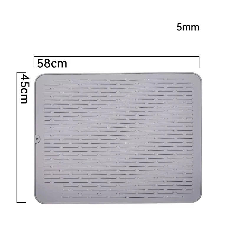 Silicone Dish Quick Bar Drying Dining Table Bath Mat Custom Logo Foldable Kitchen Large Microfiber