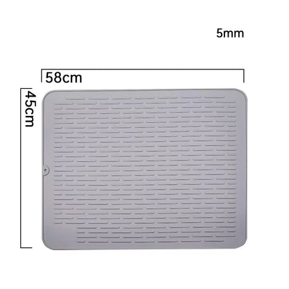 Silicone Dish Quick Bar Drying Dining Table Bath Mat Custom Logo Foldable Kitchen Large Microfiber