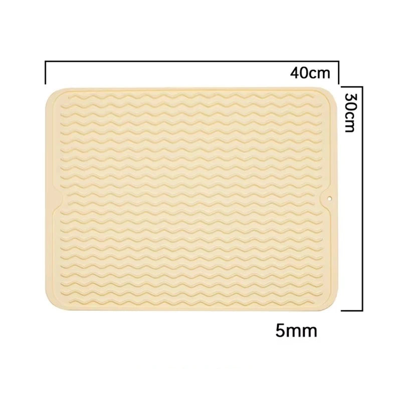 Silicone Dish Quick Bar Drying Dining Table Bath Mat Custom Logo Foldable Kitchen Large Microfiber