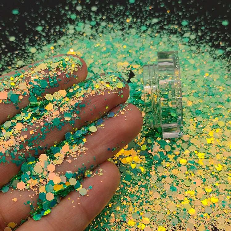 Bulk Glitter Wholesale Price Color Shift Chunky Mixed Glitter for Tumbler