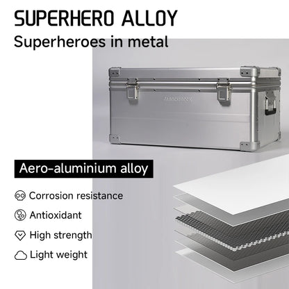 For Rockbrook N21 Aluminum Storage Box 20L/30L/40L/69L Lid Rooftop Car Roof Top Organiser Wardrobe Storage for Travel Tools