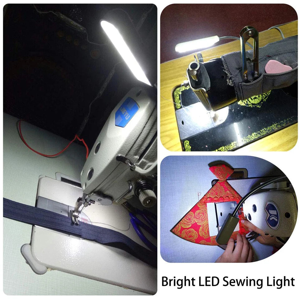 Dimmable Sewing Machine LED Lights Flexible Work Lamp Industrial Lighting Magnetic Sewing Light 20/30LEDs for Drill Press Lathe