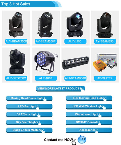 New Arrival 20R 380W DMX512 Sharpy Beam Gobo Prism Moving Head Light for Dj Disco Party