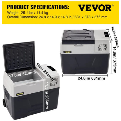 Car Refrigerator 50L Compressor Portable Small Refrigerator Car Refrigerator Freezer Vehicle Car Truck RV Boat Mini Electric