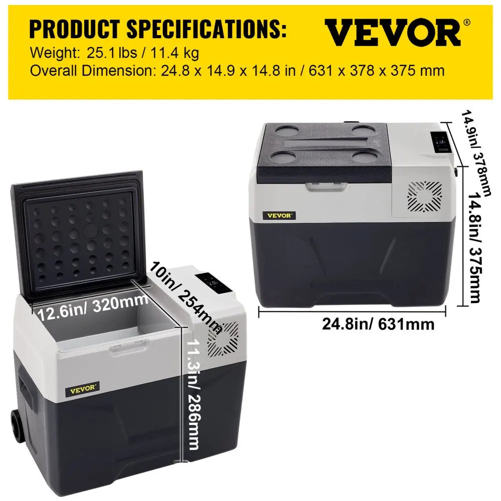 Car Refrigerator 50L Compressor Portable Small Refrigerator Car Refrigerator Freezer Vehicle Car Truck RV Boat Mini Electric