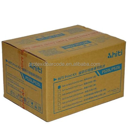 HiTi 4x6" Media for Photo Printer P520L & P520L, 500 Sheets to a Roll, 2 Rolls in a Box
